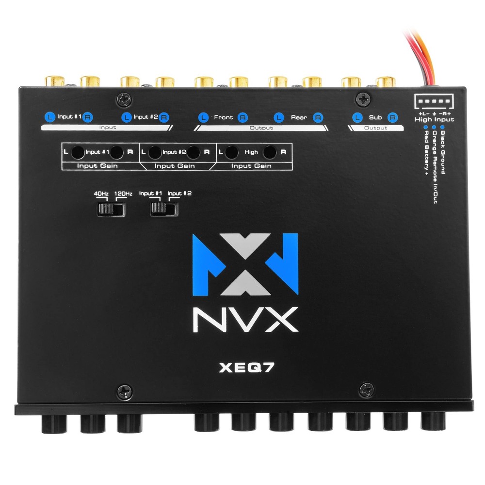 7-Band XEQ7 Graphic Equalizer with Front 3.5mm Aux Input, Dual RCA Inputs, Su...