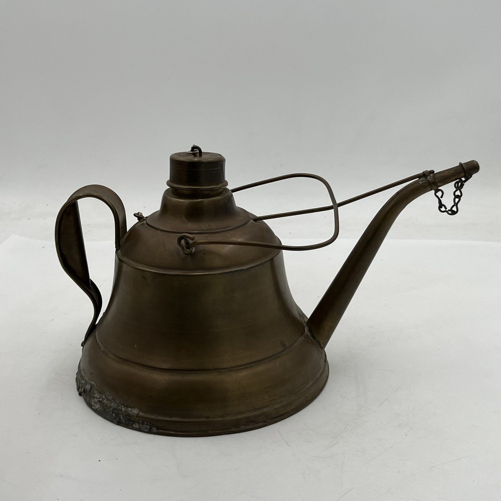 Antique Hand Made Copper Kettle Decoration Kitchen Fire Tea Pot Primitive