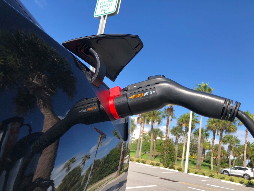 Tesla Model 3 Charger Lock - for J1772 Adapter - Prevent unplugs while charging!