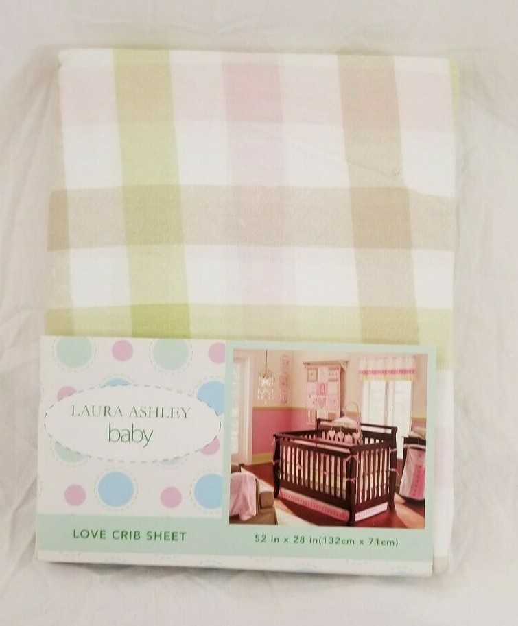 Laura Ashley Love Fitted Crib Sheet NIP
