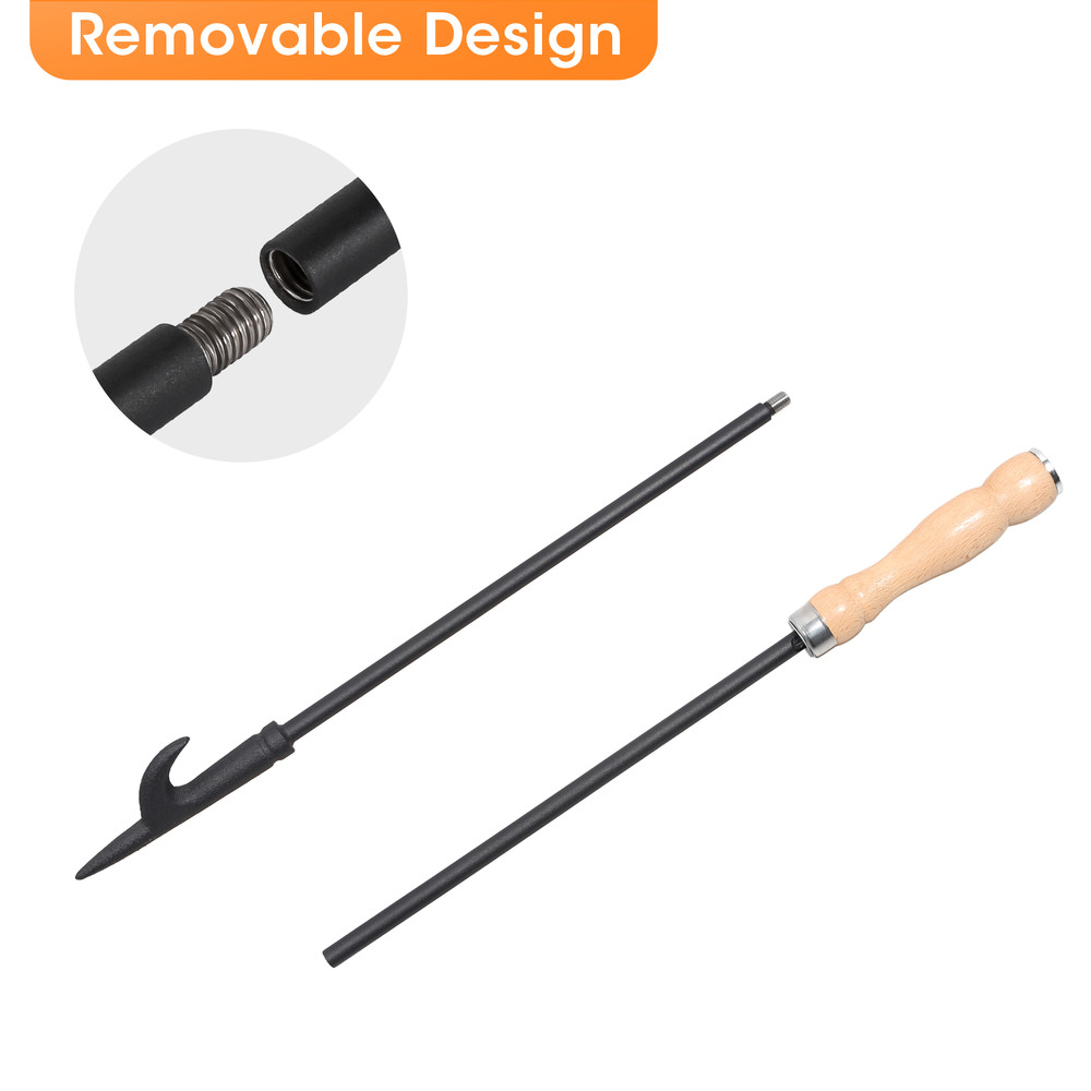 Heavy Duty 32" Long Fire Poker Stick Fireplace Fire Pit Campfire Hook Tools US