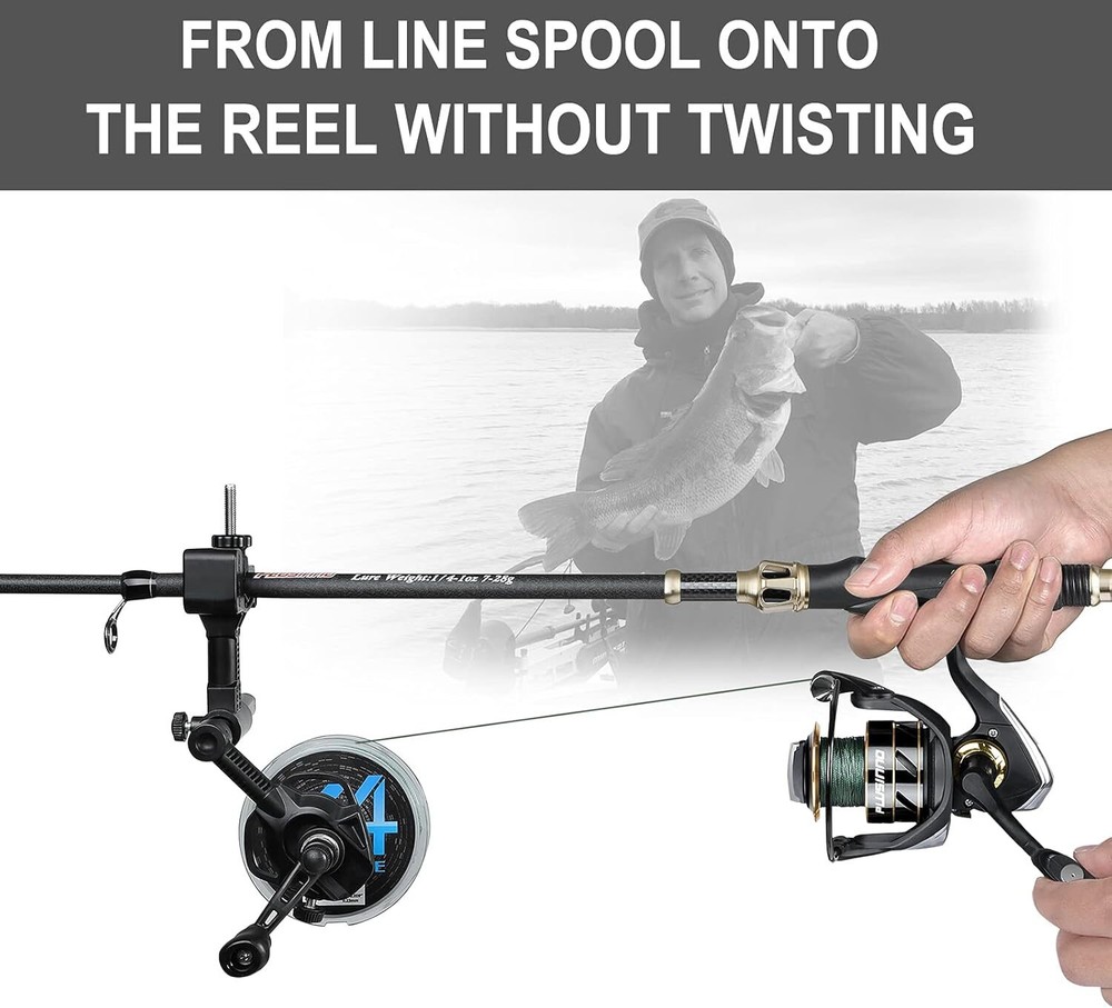 Fishing Line Spooler with Unwinding Function, Versatile Spooling Station Both