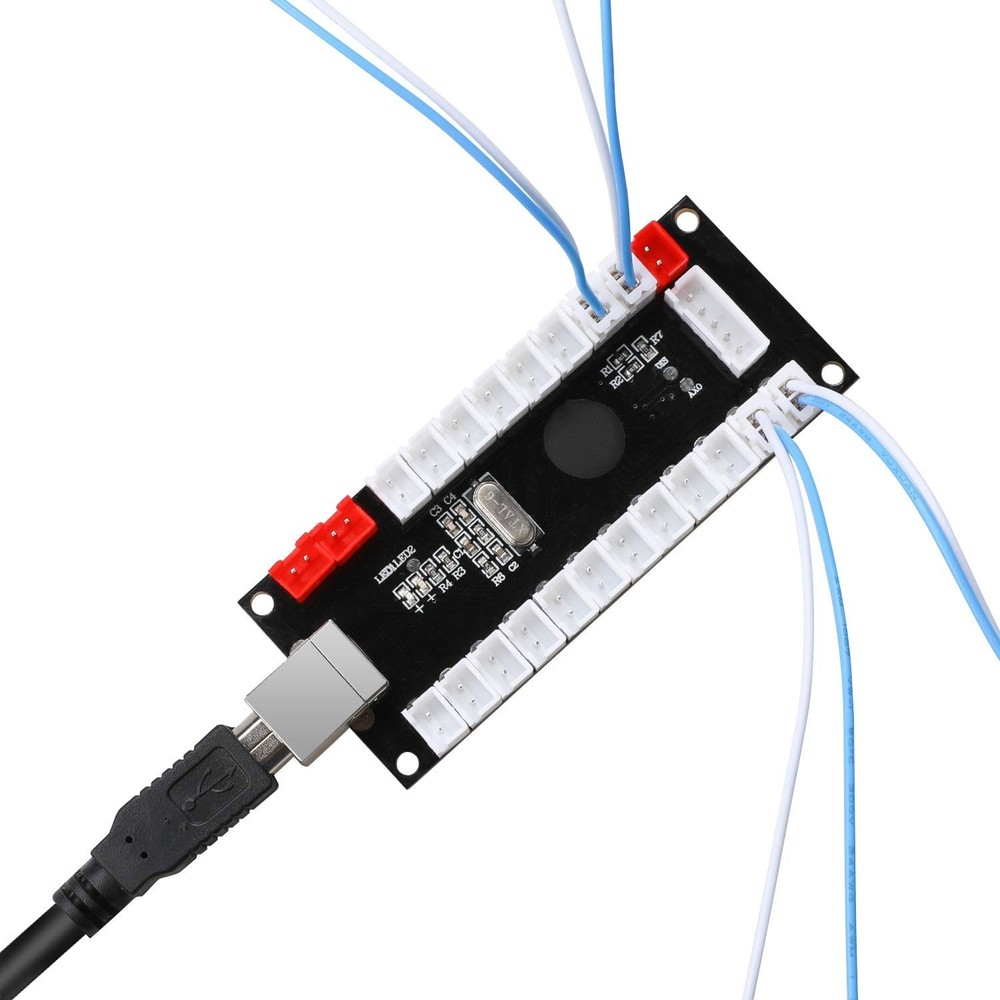 2-Player Zero Delay USB Encoder PC to HAPP Joysticks/HAPP Arcade Buttons for ...