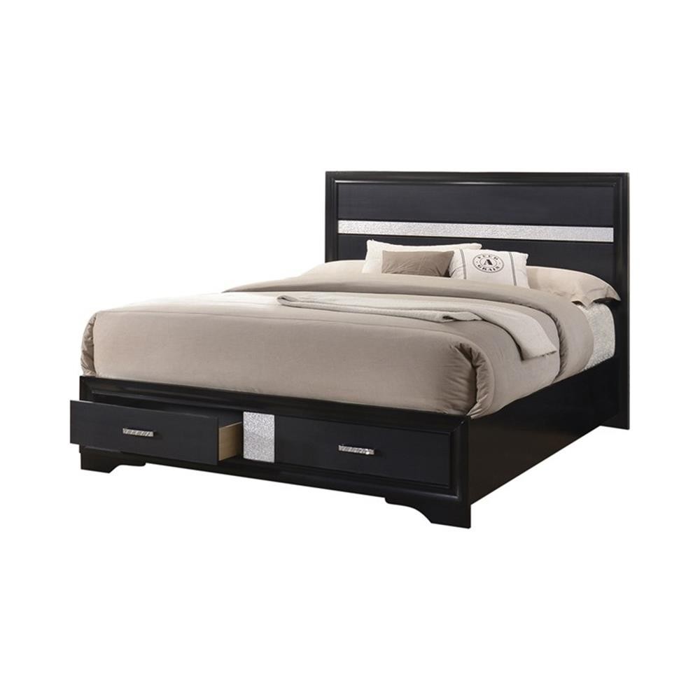 Miranda 4-piece Full Bedroom Set Black