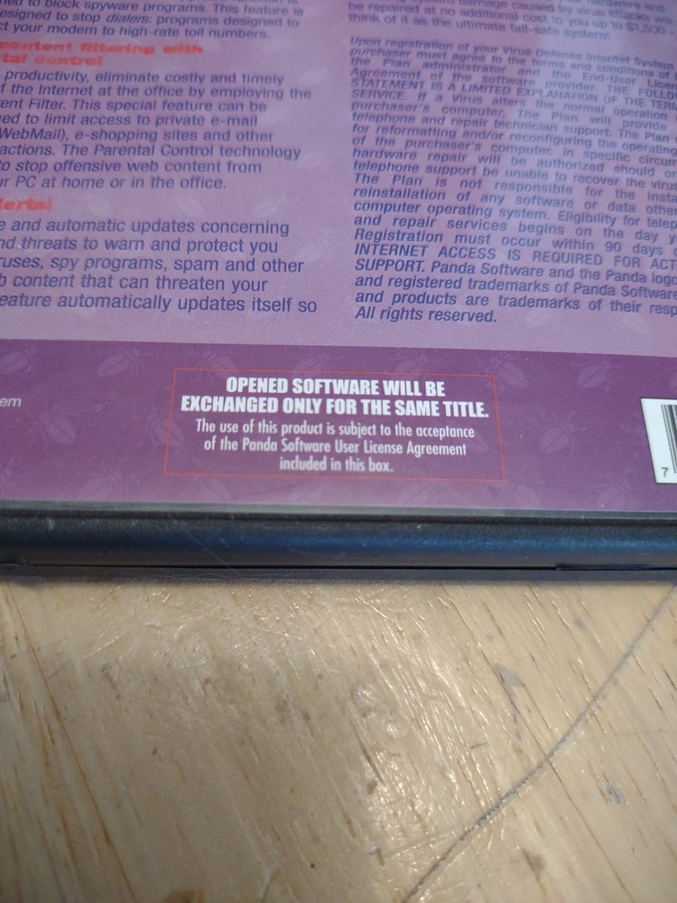 Panda Staples Virus Defense Internet System CD Antivirus Software - with key