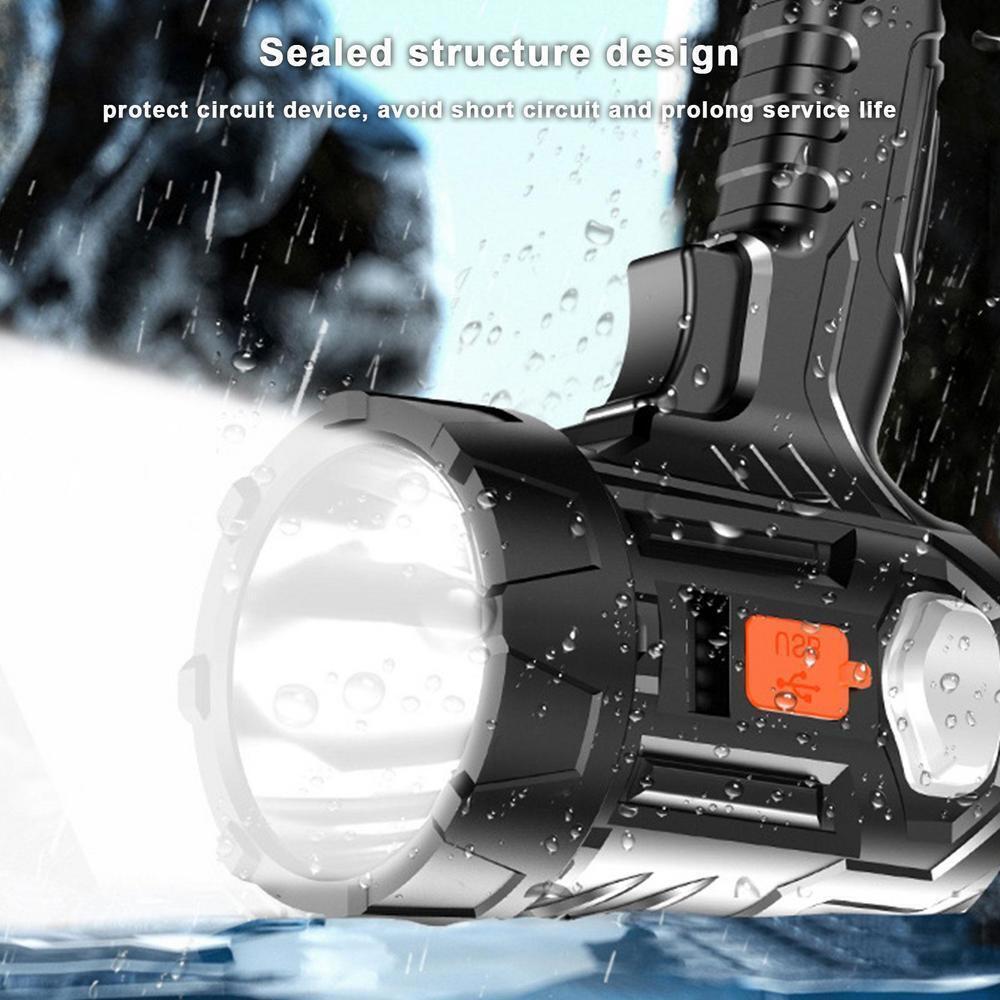 2X Spot Light Hand Held Rechargeable Spotlight Large Flashlight Torch 90000000Lm