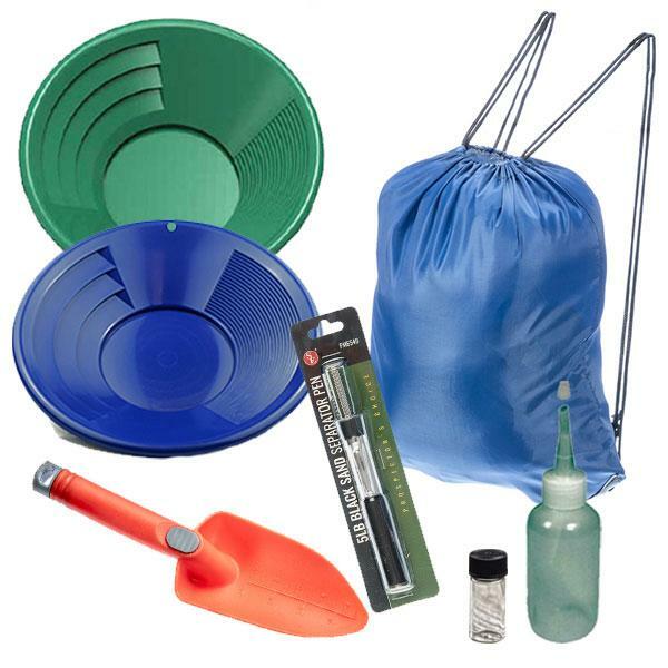 12" Blue & Green Gold Pan Panning Kit