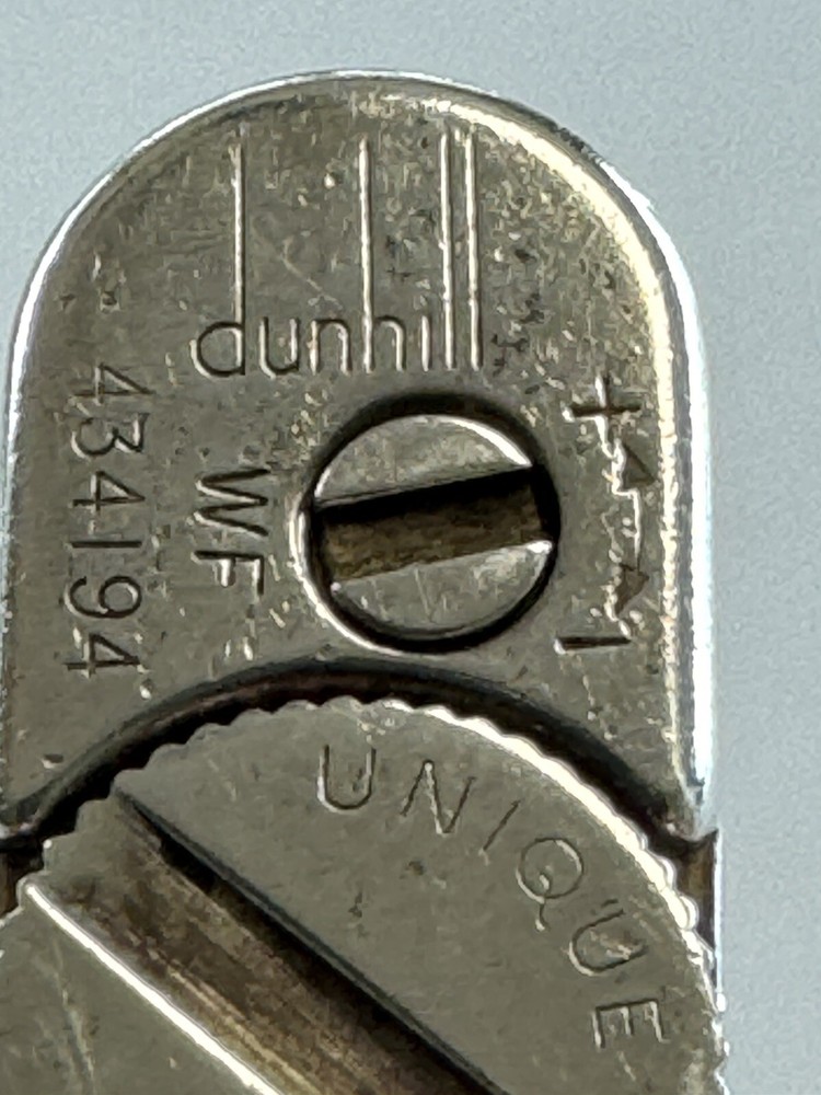 Dunhill VINTAGE Unique Lines Silver Lighter