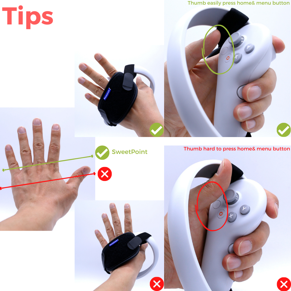 BeswinVR G2- Controller Grips Knuckle Strap for PICO 4 and PICO 4 PRO