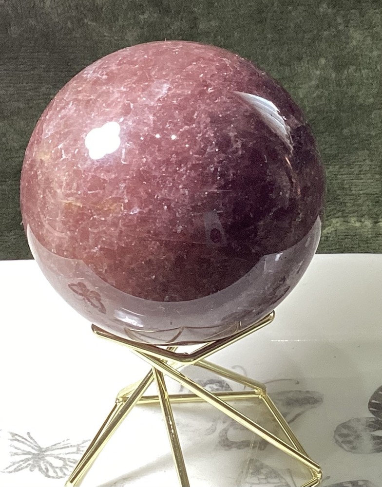 Crystal Strawberry Quartz Sphere