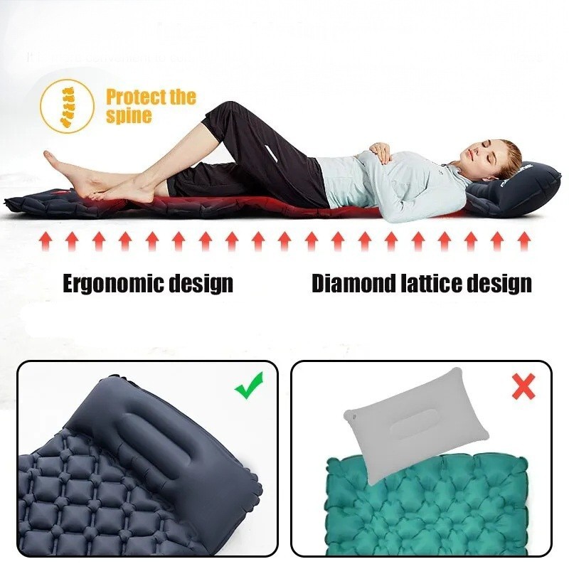 Camping Sleeping Pad, Air Mattress - Gray