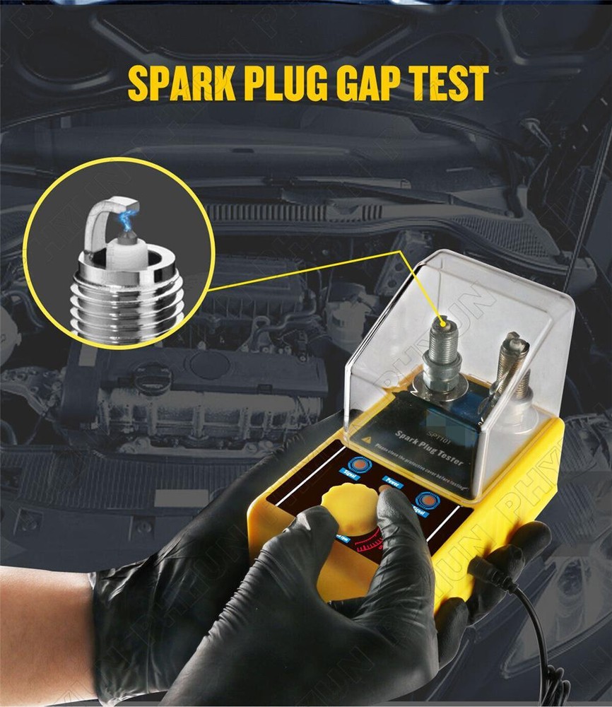 1x US Plug Spark Plug Tester Diagnostic Tool 12V Car Gasoline Ignition Analyzer