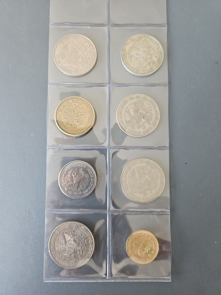 Mexico Coins x8 Assorted Second half 20th Century