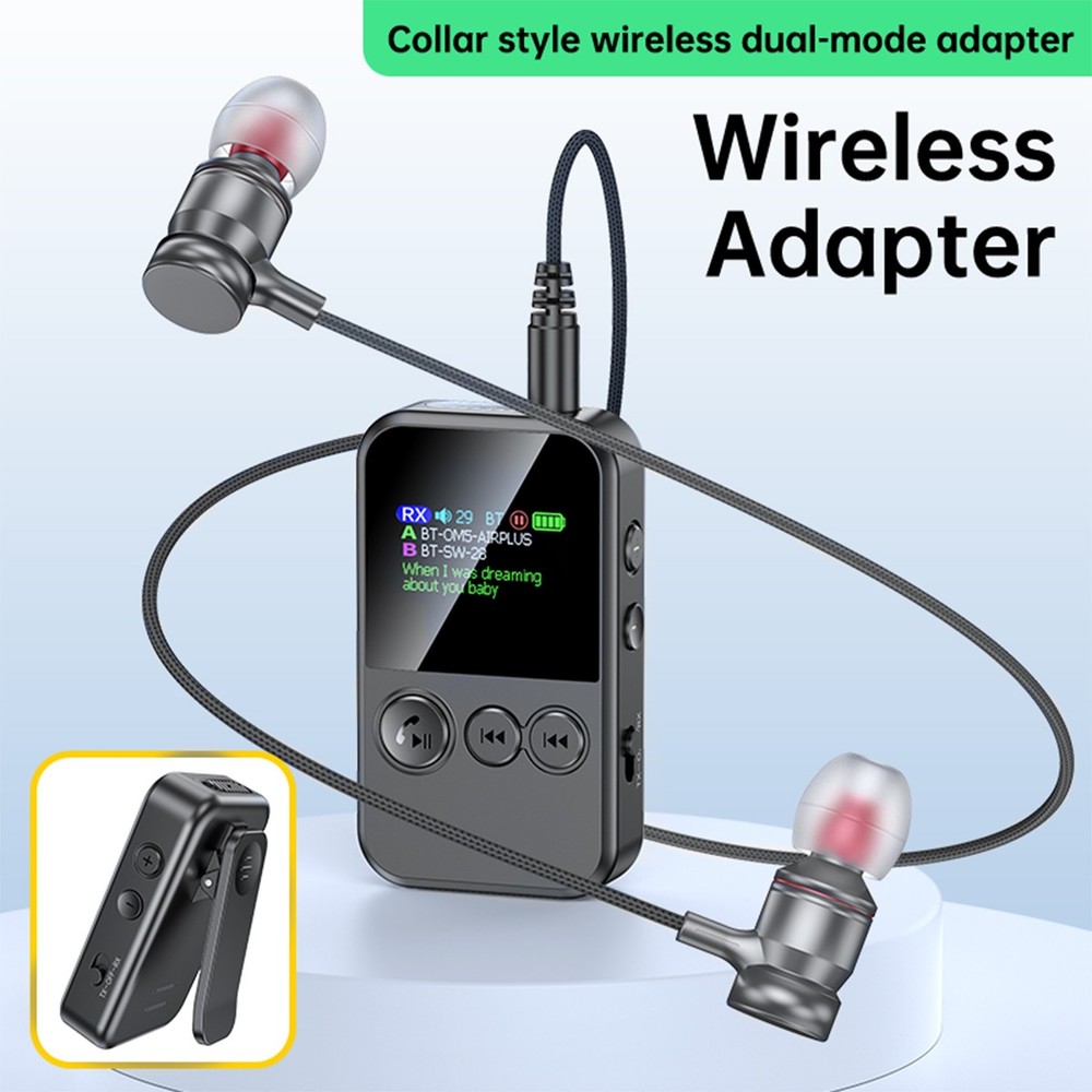 Bluetooth 5.4 Transmitter Receiver Wireless Audio 3.5mm AUX Adapter MP3 Player
