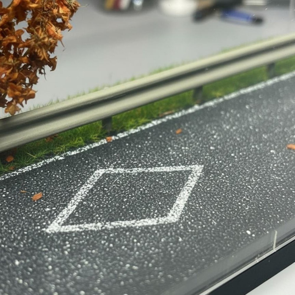 1:64 Scale Car Display Container Dustproof Highway Scene Model Box