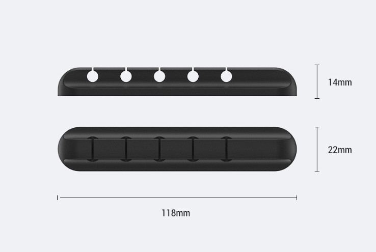 Silicone USB Cable Winder Desktop Cable Organizer Management Multipurpose Clips