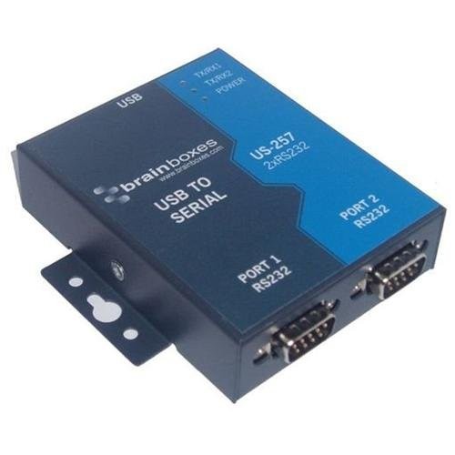 Brainboxes 2 Port RS232 USB to Serial Adapter (us257)