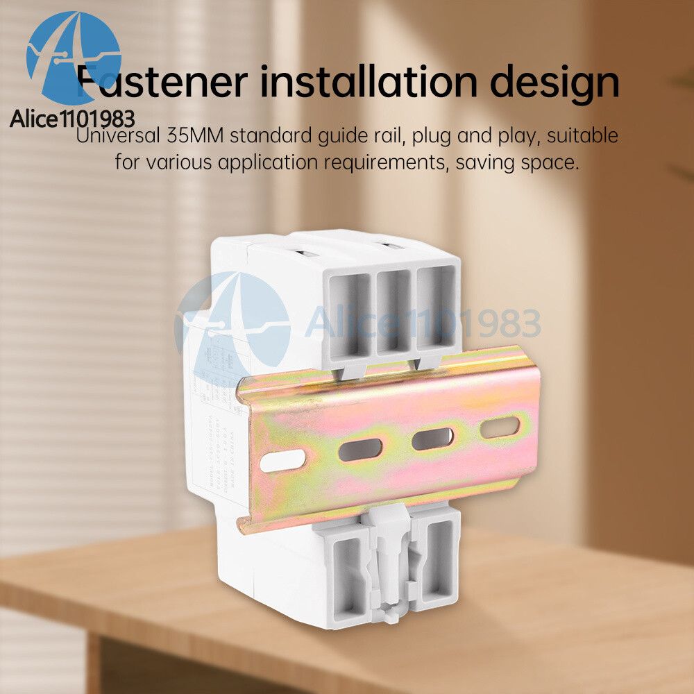 AC 50-500V 100A Din Rail Single-phase Digital Voltage LCD Voltage Current Meter