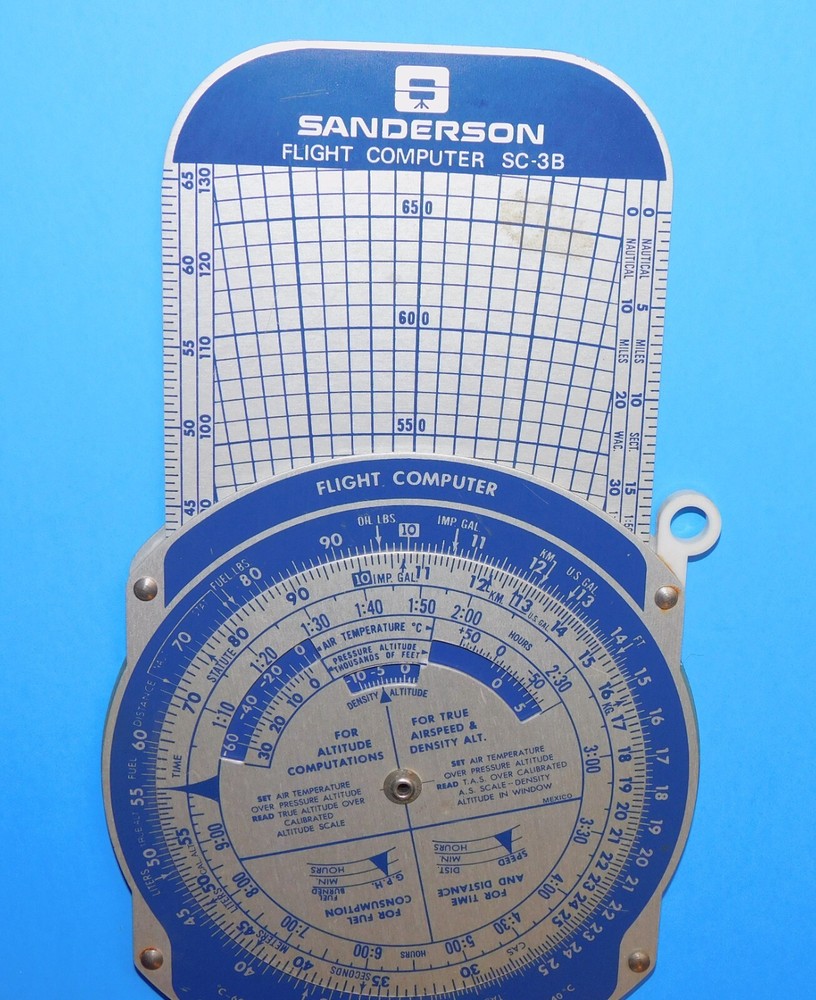 SANDERSON FLIGHT COMPUTER SC-3B METAL FLIGHT COMPUTER