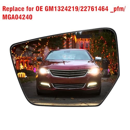 1PC Compatible Chevy Impala Side Mirror Glass Left Driver Side 2014-2020