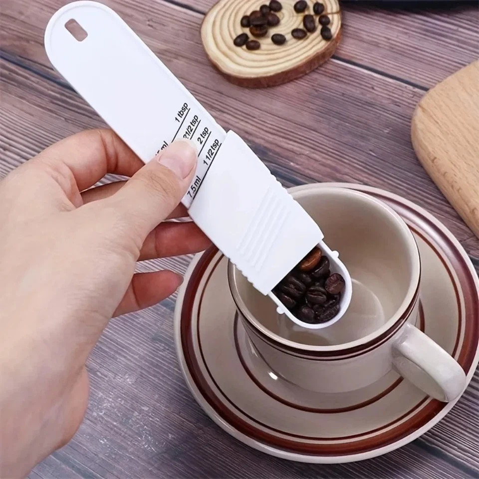 2-Pack Adjustable Measuring Spoon Set Teaspoon Tablespoon Baking Cooking Measure