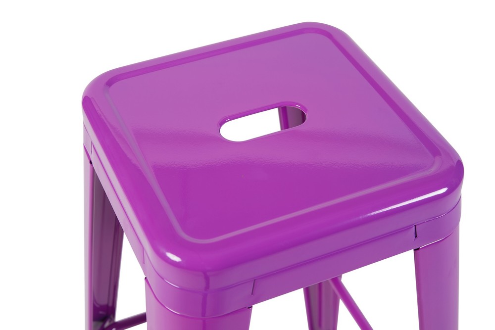 30 Inch Counter Height Stool, Backless Metal Bar Stools Set of 2, Non-Stackabl