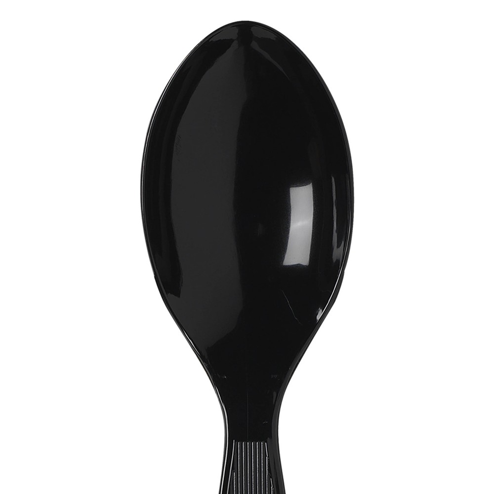 Dixie MW Polystyrene Spoons, Black, Case of 1000