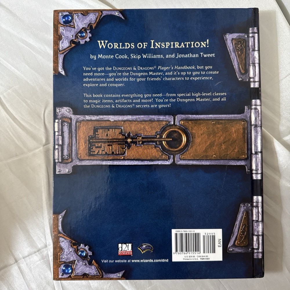 Dungeon Masters Guide Dungeons & Dragons 3rd / D20 WOTC Core Rulebook II