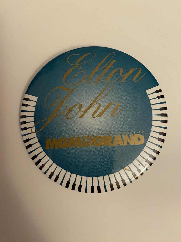 MGM Grand Elton John Pin Back Button P120