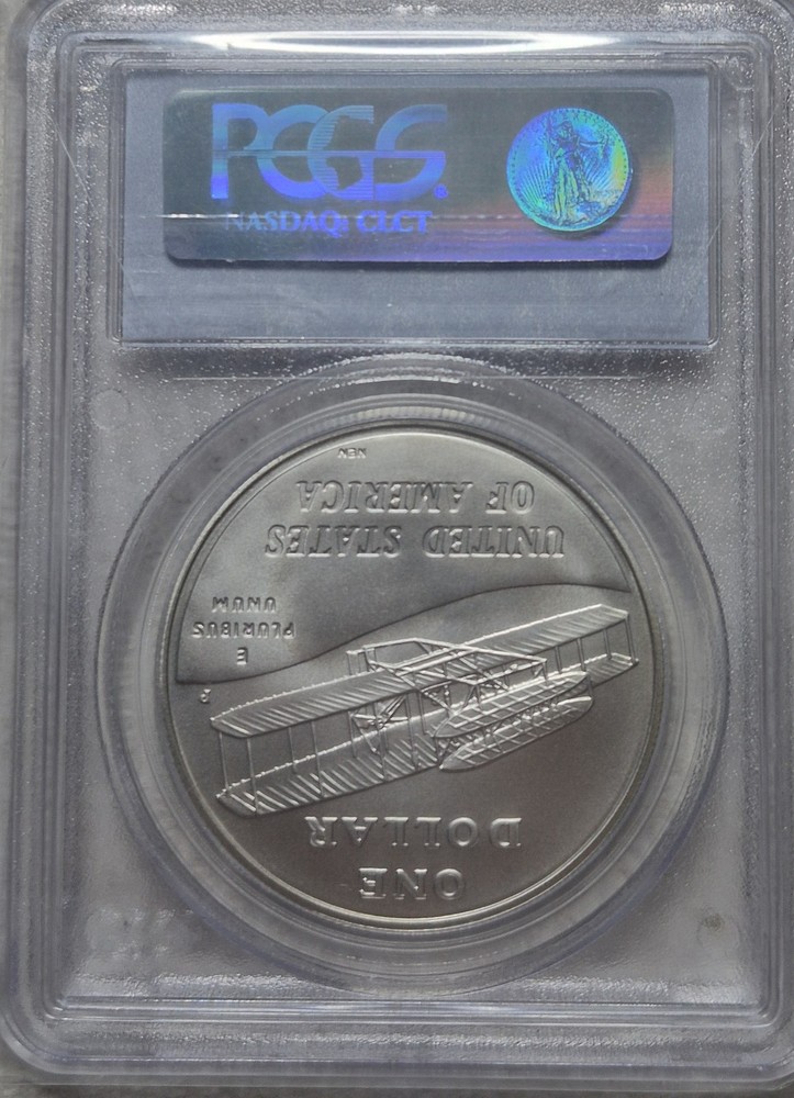 2003 P PCGS MS69 First Flight Commemorative Silver Dollar. Video A1008.