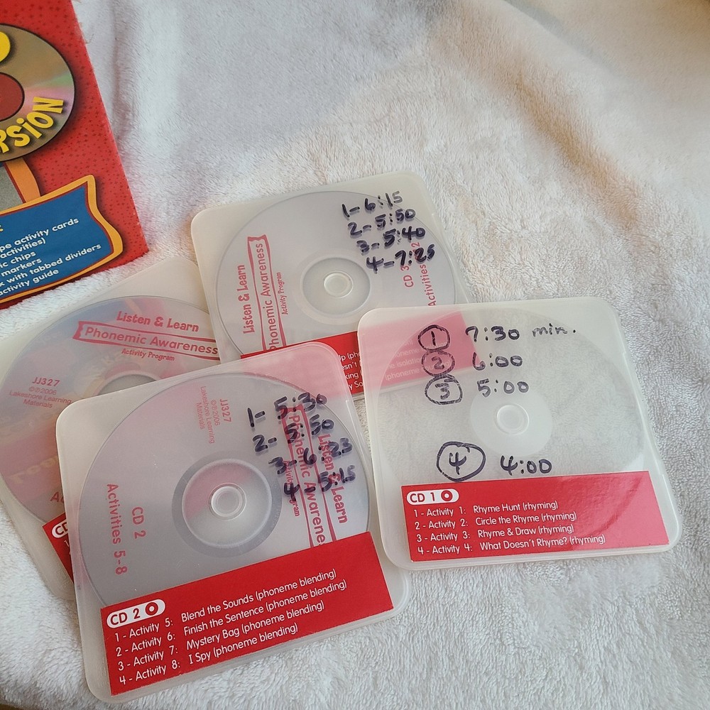 Lakeshore Listen & Learn Phonemic Awareness Activity Program W/CD's Incomplete