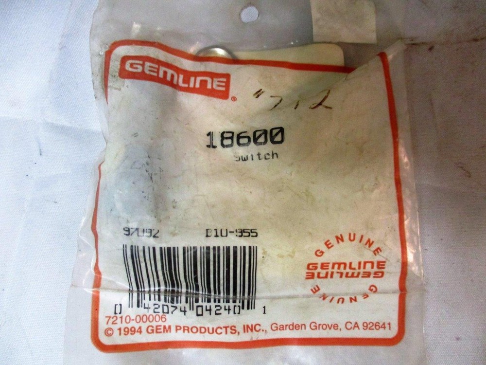 GEMLINE 18600 LIGHT SWITCH