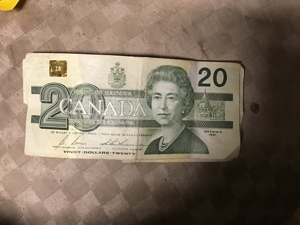 1991 Canada $20 Dollar Note $20 Bill, 1 Note