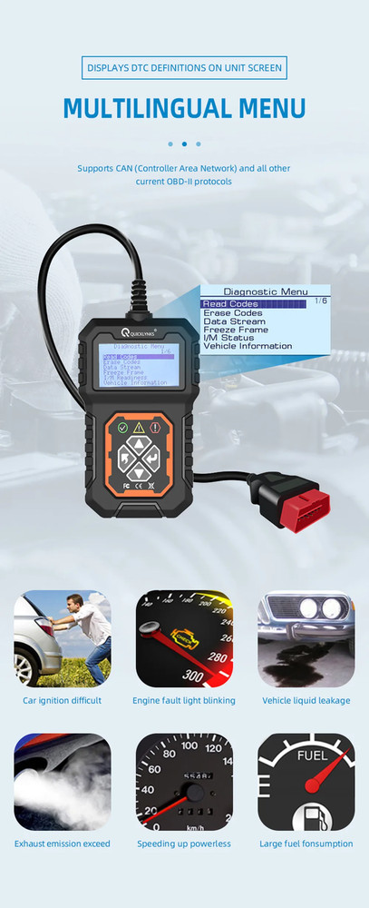 T31 OBD2 Scanner Car Diagnostic Tool Vehicle Code Reader Auto Check Engine Fault