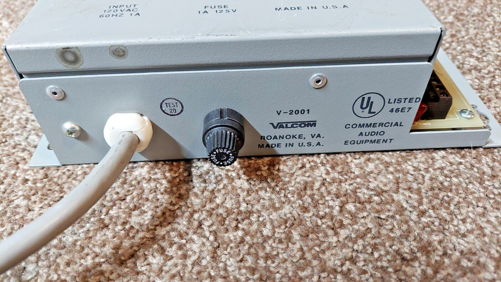 Valcom V-2001 Single Zone Page One Way Control Unit