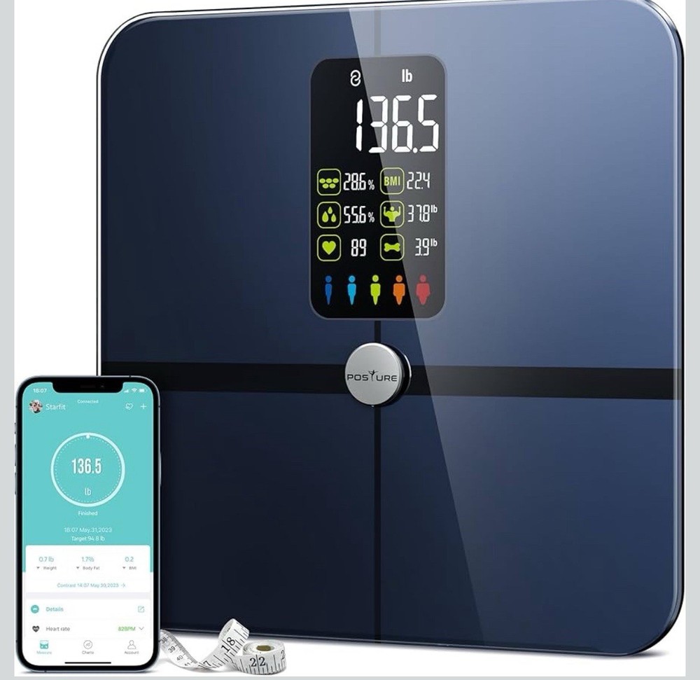 Body Fat Scale, Posture Extra Large Display Digital Bathroom Wireless