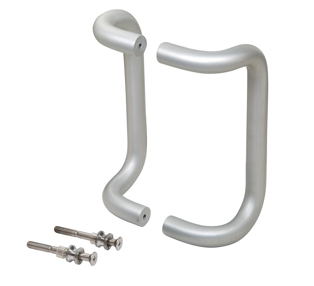CRL M2174828 8" Clear Anodized Offset Pull Handles Back-to-Back