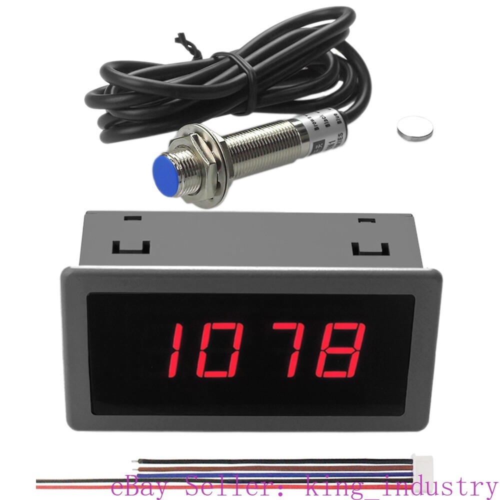 High Precision Digital Tachometer with Hall Sensor for Motor Speed Testing