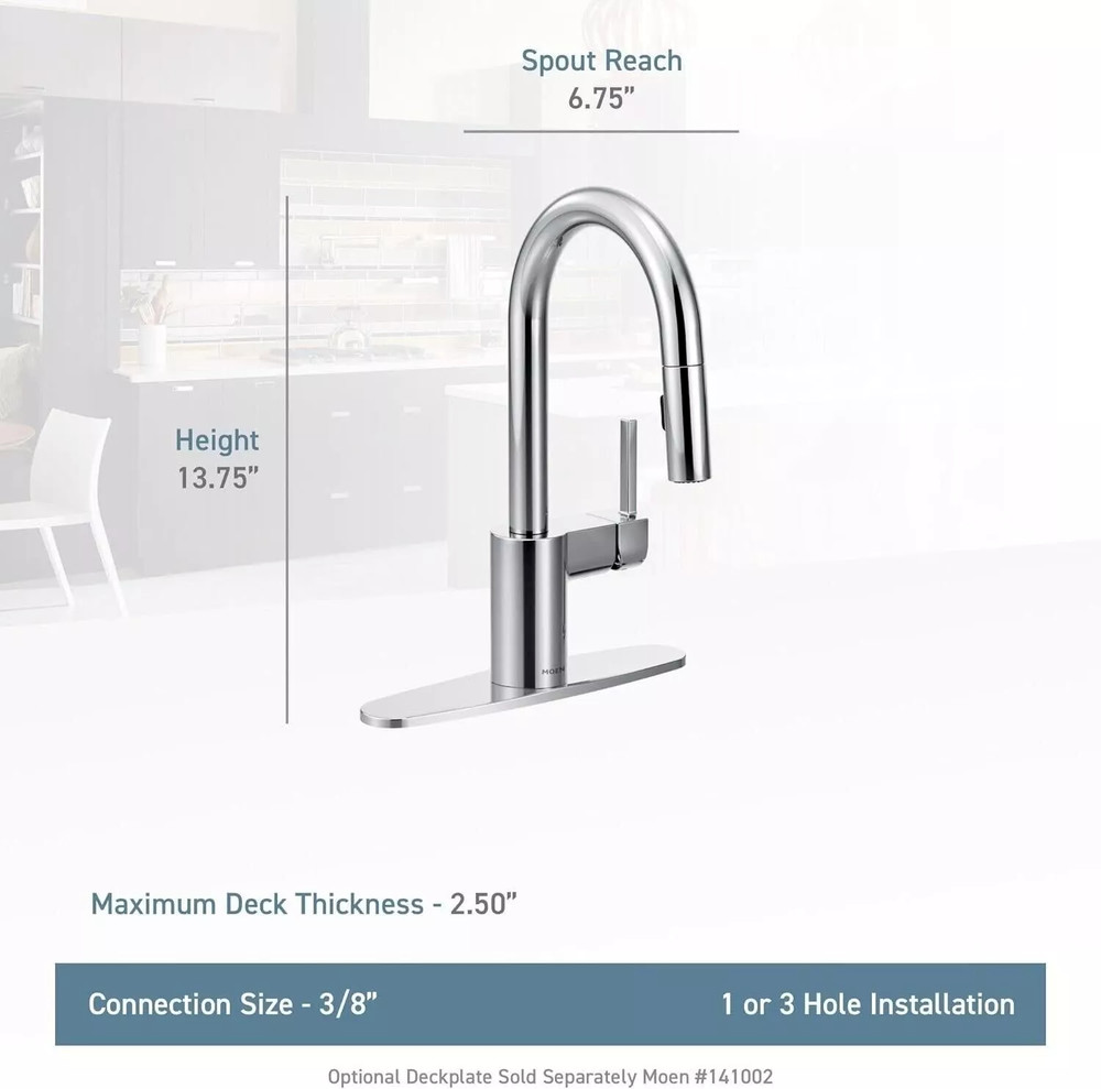 🆕 Moen 5965SRS ALIGN Pull-Down Reflex Kitchen Bar Prep Faucet - Stainless $529