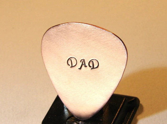 Copper Guitar Pick Handmade for Dad - playable