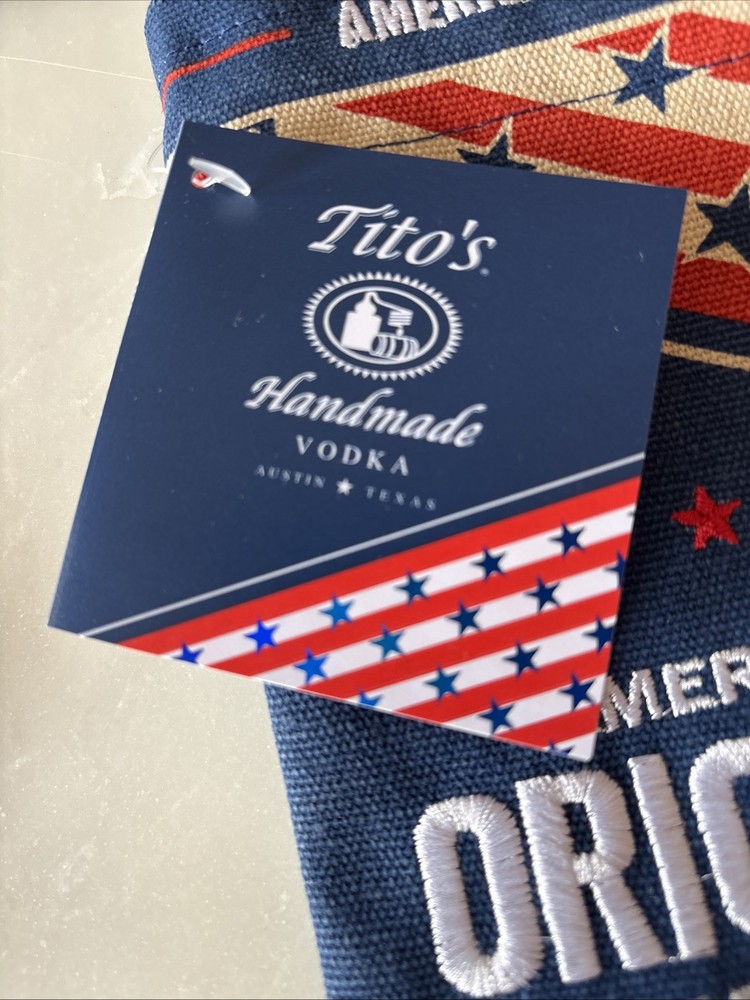 Titos Handmade Vodka Bottle Bag Drawstring, Austin Texas, Empty! NWT FREE SHIP