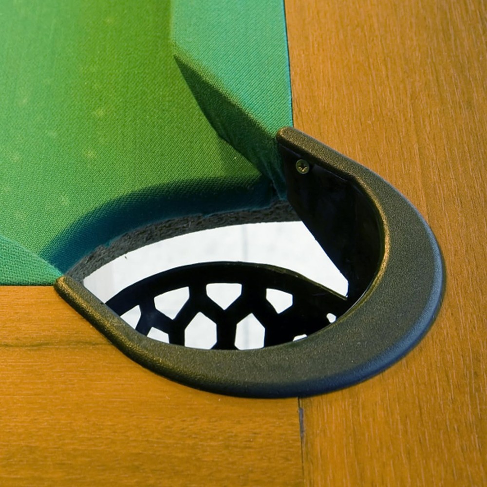 6pcs Pool Table Pockets, Plastic Black Billiard Pocket Liner 4 Medium,