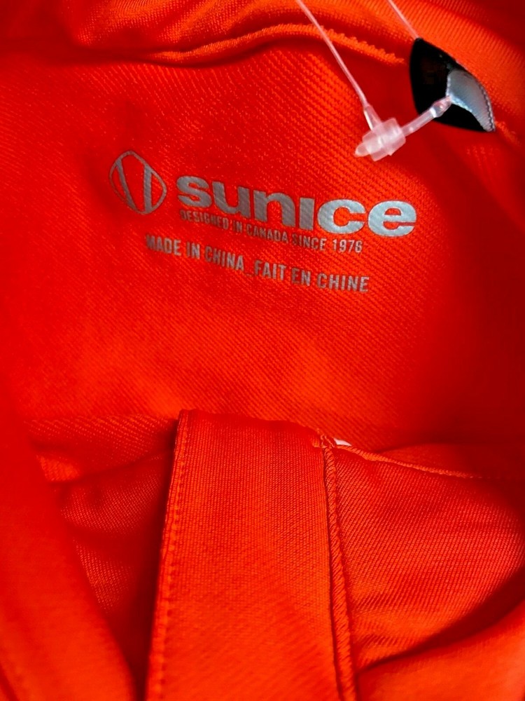 $105 SunIce Classic 1/4 Zip Base Layer Shirt Mens S NWT Orange Pullover Top
