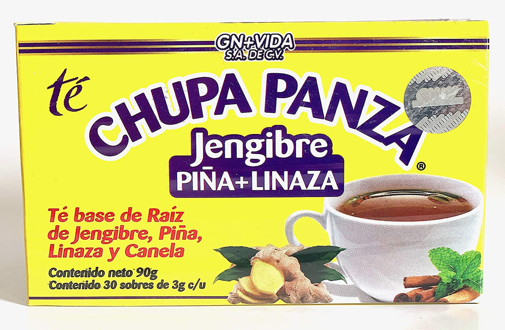 Tea CHUPA Panza, Tea Based ONGINGER Root, PINNEAPPLE, Flaxseed & Cinnamon (30 Te
