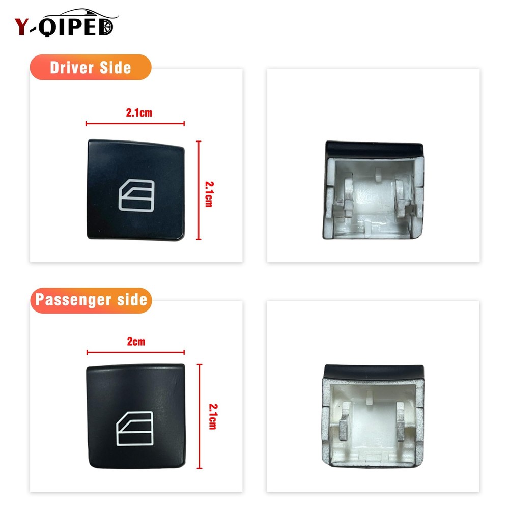 Front Left Window Switch Driver Side Button Cover-1 pcs NO.2, Black