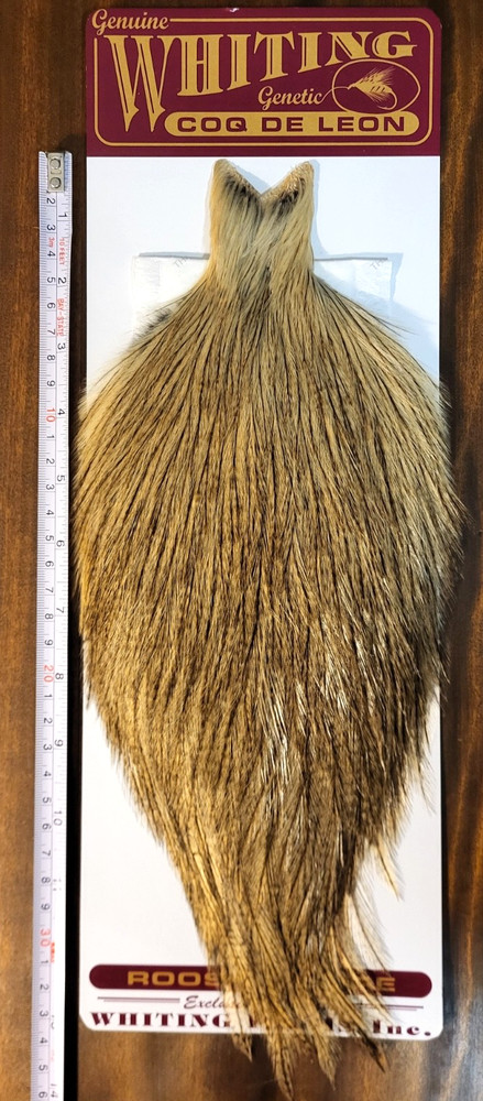Whiting Coq De Leon, Light Ginger, Rooster Cape, Neck, Fly Tying