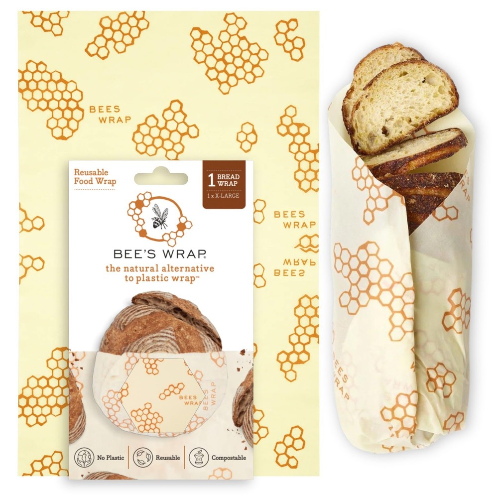 Bee's Wrap Beeswax Wraps for Bread - Beeswax Bread Wrap for Sourdough & Bread...