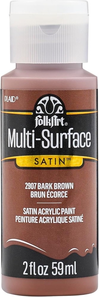 Multi-Surface Paint in Assorted Colors 2 Ounce, Bark Brown