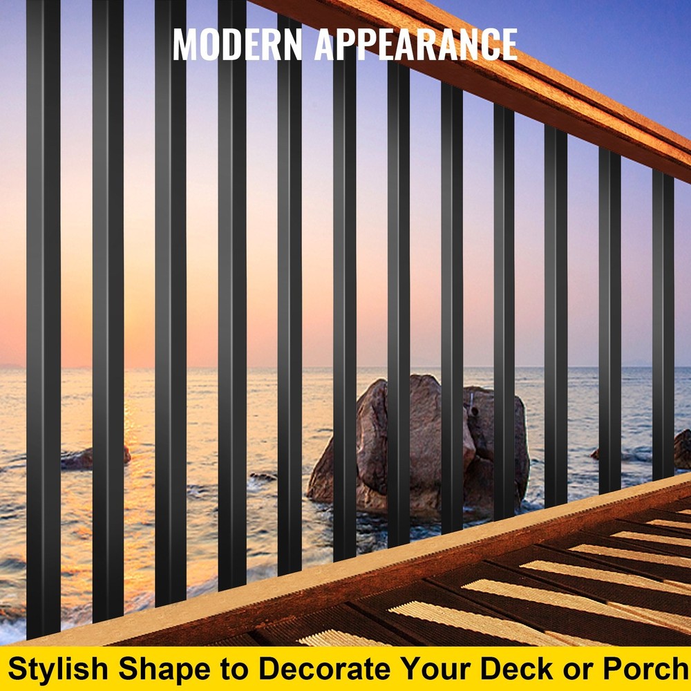 Deck Balusters 101 Pack Metal Deck Spindles 26\"x0.75\" Staircase Baluster