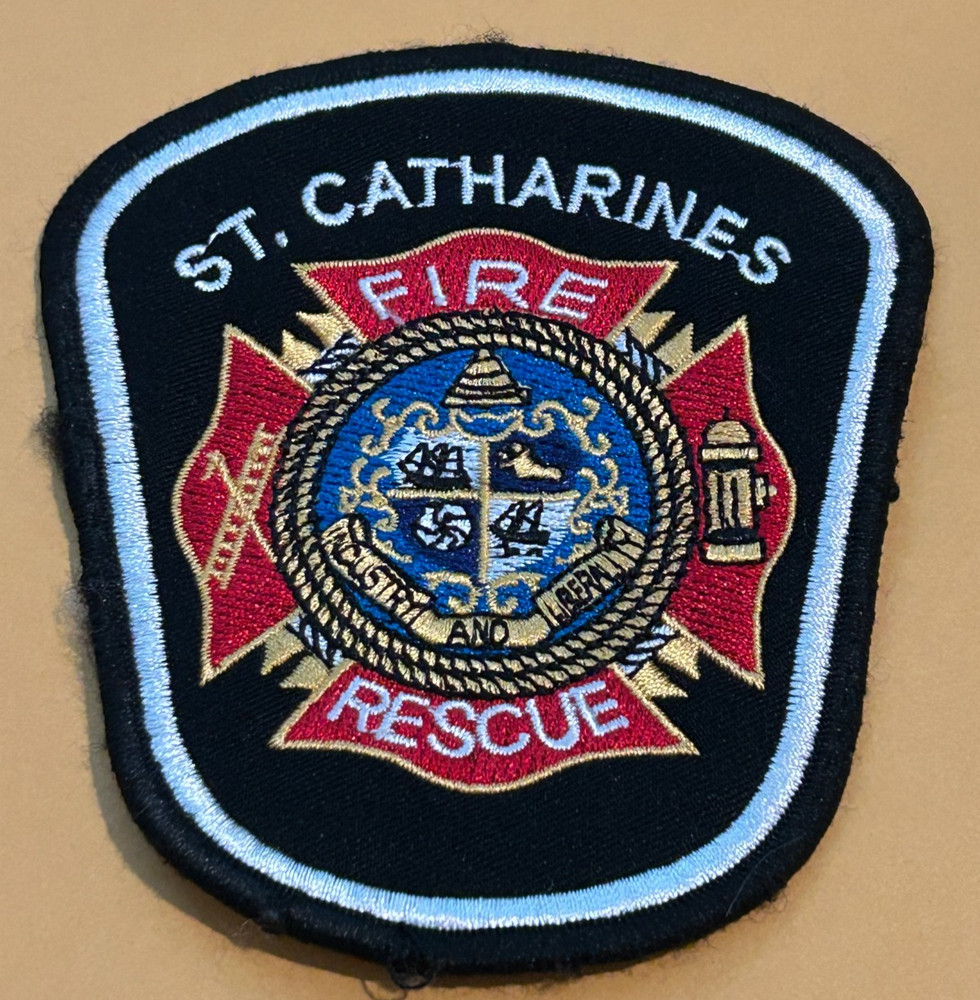 St. Catherines Ontario Canada Fire Rescue Patch Uniform Take Off
